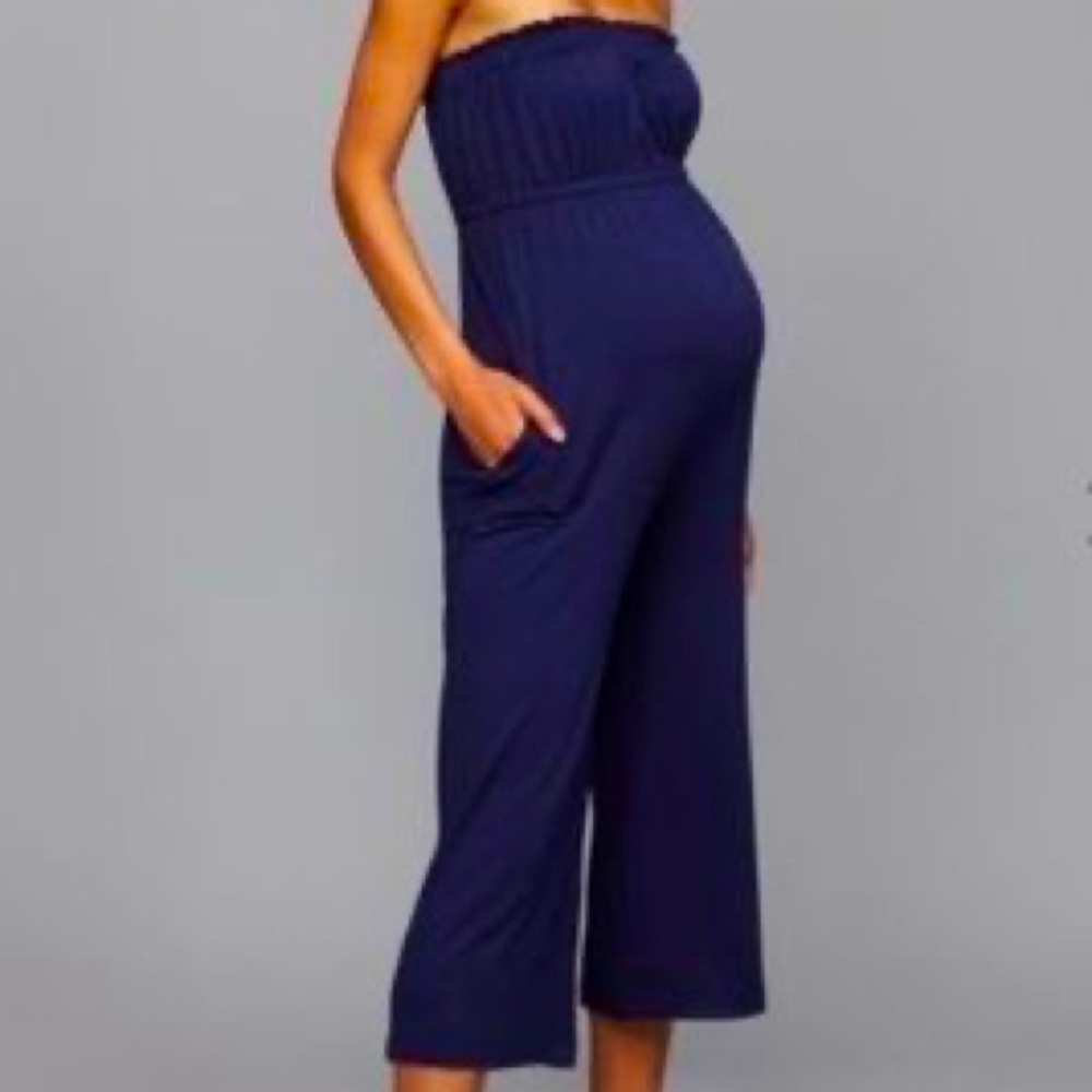 A Pea in the Pod Maternity strapless jumpsuit